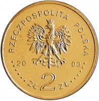 obverse of 2 Złote - Stanislaw Leszczynski (2003) coin with Y# 473 from Poland. Inscription: RZECZPOSPOLITA POLSKA 2003 ZŁ 2 ZŁ