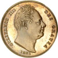 obverse of 1 Farthing - William IV (1831 - 1837) coin with KM# 705 from United Kingdom. Inscription: GULIELMUS IIII DEI GRATIA 1831