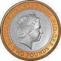 obverse of 2 Pounds - Elizabeth II - London Underground - 4'th Portrait (2013) coin with KM# 1240 from United Kingdom. Inscription: ELIZABETH · II · D · G · REG · FID · DEF · TWO POUNDS · IRB