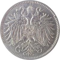 obverse of 10 Heller - Franz Joseph I (1892 - 1911) coin with KM# 2802 from Austria.