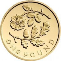 United Kingdom coin 1 Pound - Elizabeth II - England - 4'th Portrait (2013) reverse reverse of 1 Pound - Elizabeth II - England - 4'th Portrait (2013) coin with KM# 1237 from United Kingdom. Inscription: ONE POUND