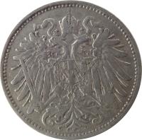 obverse of 20 Heller - Franz Joseph I (1892 - 1914) coin with KM# 2803 from Austria.