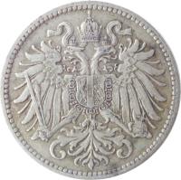 Austria coin 10 Heller - Franz Joseph I - Shield with lion and stars (1915 - 1916) obverse obverse of 10 Heller - Franz Joseph I - Shield with lion and stars (1915 - 1916) coin with KM# 2822 from Austria.