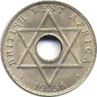 British West Africa coin 1/2 Penny - Edward VIII (1936) reverse reverse of 1/2 Penny - Edward VIII (1936) coin with KM# 15 from British West Africa. Inscription: BRITISH WEST AFRICA · 1936 ·