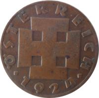 obverse of 200 Kronen (1924) coin with KM# 2833 from Austria. Inscription: ÖSTERREICH · 1924 ·