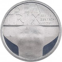 obverse of 5 Euro - Beatrix - Beeldhouwkunst (2012) coin with KM# 327 from Netherlands. Inscription: BEA TRIX KONINGIN DER NEDER LANDEN
