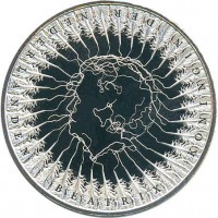 obverse of 5 Euro - Beatrix - 300 Years Peace of Utrecht (2013) coin with KM# 325 from Netherlands. Inscription: BEATRIX KONINGIN DER NEDERLANDEN