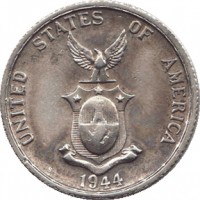 Philippines coin 50 Centavos (1944 - 1945) obverse obverse of 50 Centavos (1944 - 1945) coin with KM# 183 from Philippines. Inscription: UNITED STATES OF AMERICA S 1944