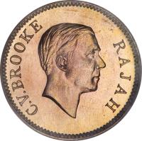 Sarawak coin 1 Cent - Charles Vyner Brooke (1927 - 1941) obverse obverse of 1 Cent - Charles Vyner Brooke (1927 - 1941) coin with KM# 18 from Sarawak. Inscription: C.V.BROOKE RAJAH
