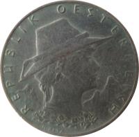 obverse of 10 Groschen (1925 - 1929) coin with KM# 2838 from Austria. Inscription: REPUBLIK OESTERREICH
