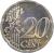 reverse of 20 Euro Cent - 1'st Map (2002 - 2007) coin with KM# 3086 from Austria. Inscription: 20 EURO CENT LL