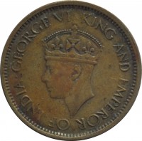 Ceylon coin 50 Cents - George VI (1943) obverse obverse of 50 Cents - George VI (1943) coin with KM# 116 from Ceylon. Inscription: GEORGE VI KING AND EMPEROR OF INDIA