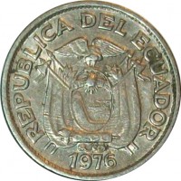 Ecuador coin 10 Centavos (1976) obverse obverse of 10 Centavos (1976) coin with KM# 76d from Ecuador. Inscription: REPUBLICA DEL ECUADOR 1976