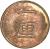 reverse of 1 Rin - Meiji (1873 - 1892) coin with Y# 15 from Japan. Inscription: 一 厘