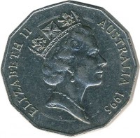 Australia coin 50 Cents - Elizabeth II - Edward obverse of 50 Cents - Elizabeth II - Edward