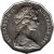 obverse of 50 Cents - Elizabeth II - Wedding (1981) coin with KM# 72 from Australia. Inscription: ELIZABETH II AUSTRALIA 1981