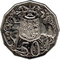 Australia coin 50 Cents - Elizabeth II (1999 - 2015) reverse reverse of 50 Cents - Elizabeth II (1999 - 2015) coin with KM# 404 from Australia. Inscription: 50 SD