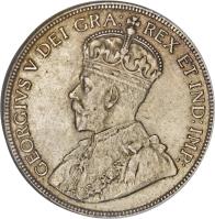 Canada coin 50 Cents - George V (1912 - 1919) obverse obverse of 50 Cents - George V (1912 - 1919) coin with KM# 25 from Canada. Inscription: GEORGIVS V DEI GRA: REX ET IND:IMP: