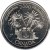 reverse of 25 Cents - Elizabeth II - Celebration (2000) coin with KM# 383 from Canada. Inscription: CELEBRATION 2000 CÉLÉBRATION LP CANADA