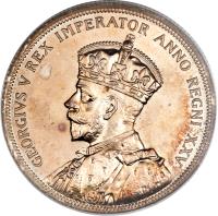 Canada coin 1 Dollar - George V - Silver Jubilee (1935) obverse obverse of 1 Dollar - George V - Silver Jubilee (1935) coin with KM# 30 from Canada. Inscription: GEORGIVS V REX IMPERATOR ANNO REGNI XXV