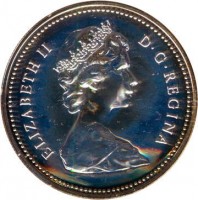 Canada coin 1 Dollar - Elizabeth II - Griffon (1979) obverse obverse of 1 Dollar - Elizabeth II - Griffon (1979) coin with KM# 124 from Canada. Inscription: ELIZABETH II D · G · REGINA