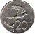 reverse of 20 Tene - Elizabeth II - 3'rd Portrait (1987 - 1994) coin with KM# 35 from Cook Islands. Inscription: 20 JB