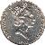 obverse of 10 Tene - Elizabeth II - 3'rd Portrait (1987 - 1994) coin with KM# 34 from Cook Islands. Inscription: ELIZABETH II COOK ISLAND 1992