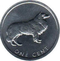 Cook Islands coin 1 Cent - Elizabeth II - Collie - 4'th Portrait (2003) reverse reverse of 1 Cent - Elizabeth II - Collie - 4'th Portrait (2003) coin with KM# 420 from Cook Islands. Inscription: ONE CENT