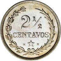 Dominican Republic coin 2 1/2 Centavos (1882 - 1888) reverse reverse of 2 1/2 Centavos (1882 - 1888) coin with KM# 7 from Dominican Republic. Inscription: 2½ CENTAVOS