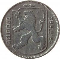 obverse of 1 Franc - Leopold III - BELGIQUE-BELGIE (1941 - 1947) coin with KM# 127 from Belgium. Inscription: BELGIQUE BELGIE