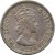 obverse of 6 Pence - Elizabeth II - 1'st Portrait (1953 - 1967) coin with KM# 19 from Fiji. Inscription: QUEEN ELIZABETH THE SECOND