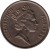 obverse of 20 Cents - Elizabeth II - 3'rd Portrait (1986 - 1987) coin with KM# 53 from Fiji. Inscription: ELIZABETH II FIJI 1986