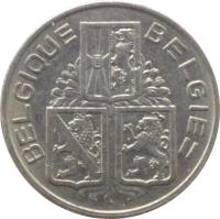 obverse of 1 Franc - Leopold III - BELGIQUE-BELGIE (1939) coin with KM# 119 from Belgium. Inscription: BELGIQUE BELGIE =