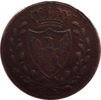 obverse of 1 Centesimo - Carlo Felice (1826) coin with KM# 125 from Italian States.