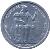 obverse of 50 Centimes (1965) coin with KM# 1 from French Polynesia. Inscription: REPUBLIQUE FRANÇAISE 1965 G.B.BAZOR