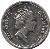 obverse of 10 Pence - Elizabeth II - 3'rd Portrait (1992 - 1997) coin with KM# 112 from Gibraltar. Inscription: ELIZABETH II GIBRALTAR · 1993 DM