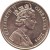 obverse of 1 Penny - Elizabeth II - Occupation - 3'rd Portrait (2004) coin with KM# 1046 from Gibraltar. Inscription: ELIZABETH II GIBRALTAR 2004