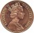 obverse of 2 Pence - Elizabeth II - Occupation - 3'rd Portrait (2004) coin with KM# 1044 from Gibraltar. Inscription: ELIZABETH II GIBRALTAR 2004