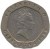 obverse of 20 Pence - Elizabeth II - Our Lady of Europa - 3'rd Portrait (1988 - 1997) coin with KM# 16 from Gibraltar. Inscription: ELIZABETH II GIBRALTAR 1988