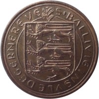 Guernsey coin 8 Doubles - Elizabeth II (1956 - 1966) obverse obverse of 8 Doubles - Elizabeth II (1956 - 1966) coin with KM# 16 from Guernsey. Inscription: S'BALLIVIE INSVLE DE GERNEREVE