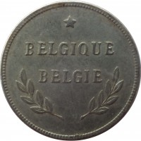 obverse of 2 Francs (1944) coin with KM# 133 from Belgium. Inscription: * BELGIQUE BELGIE