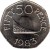 reverse of 50 Pence - Elizabeth II (1979 - 1984) coin with KM# 34 from Guernsey. Inscription: FIFTY 50 PENCE 1983