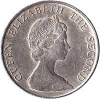 Hong Kong coin 5 Dollars - Elizabeth II - 2'nd Portrait (1980 - 1984) obverse obverse of 5 Dollars - Elizabeth II - 2'nd Portrait (1980 - 1984) coin with KM# 46 from Hong Kong. Inscription: QUEEN ELIZABETH THE SECOND