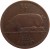 reverse of 1/2 Pingin (1939 - 1967) coin with KM# 10 from Ireland. Inscription: 1/2d leat pingin