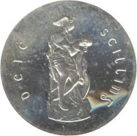 reverse of 10 Shillings - 50th Anniversary of Easter Uprising (1966) coin with KM# 18 from Ireland. Inscription: deic scilling