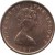 obverse of 1/2 New Penny - Elizabeth II - 2'nd Portrait (1971 - 1975) coin with KM# 19 from Isle of Man. Inscription: ELIZABETH THE SECOND · 1971 ·