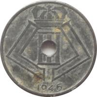 Belgium coin 25 Centimes - Leopold III - BELGIQUE-BELGIE (1941 - 1947) obverse obverse of 25 Centimes - Leopold III - BELGIQUE-BELGIE (1941 - 1947) coin with KM# 131 from Belgium. Inscription: 1946