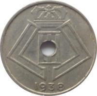 obverse of 10 Centimes - Leopold III - BELGIQUE-BELGIE (1938 - 1939) coin with KM# 112 from Belgium. Inscription: 1938