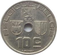 reverse of 10 Centimes - Leopold III - BELGIQUE-BELGIE (1938 - 1939) coin with KM# 112 from Belgium. Inscription: BELGIQUE-BELGIE 10c O.JESPERS