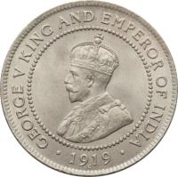 obverse of 1 Penny - George V (1914 - 1928) coin with KM# 26 from Jamaica. Inscription: GEORGE V KING AND EMPEROR OF INDIA · 1928 ·